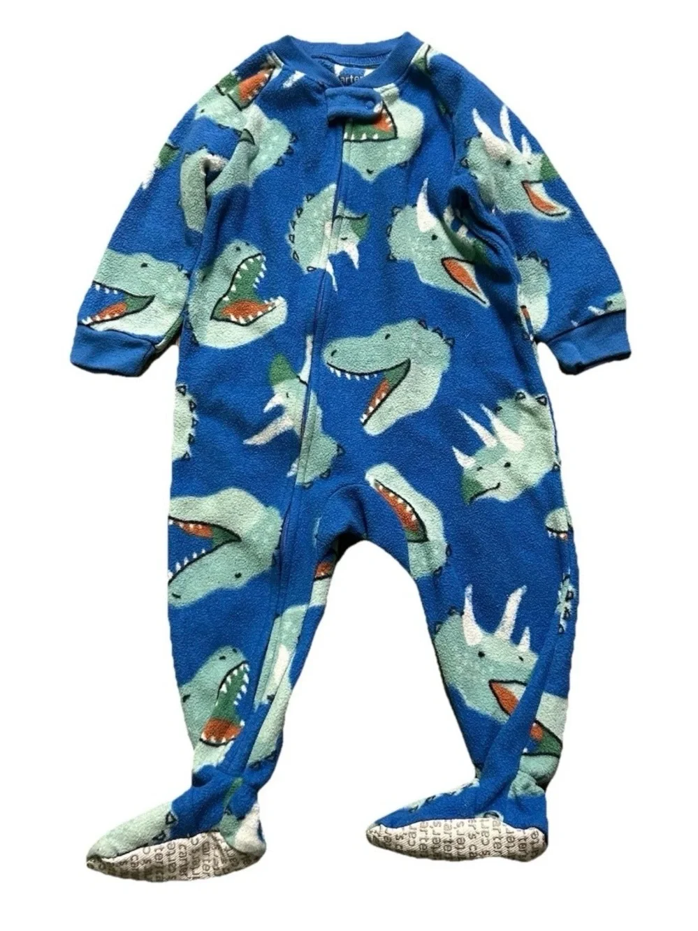 Baby Fleece Footie Pajamas Space Dinosaurs Rudolph Reindeer Size 12 Months